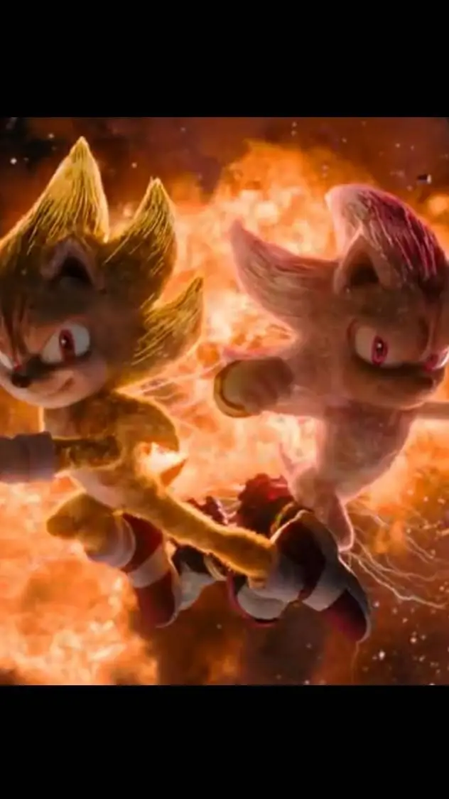 ai character: super sonic&shadow background