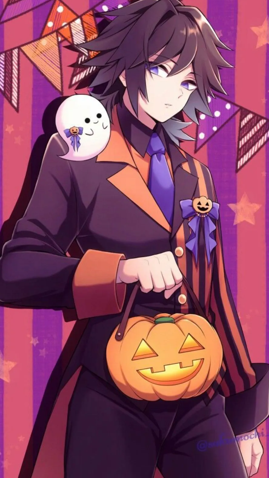 ai character: Kny Halloween 🎃  background