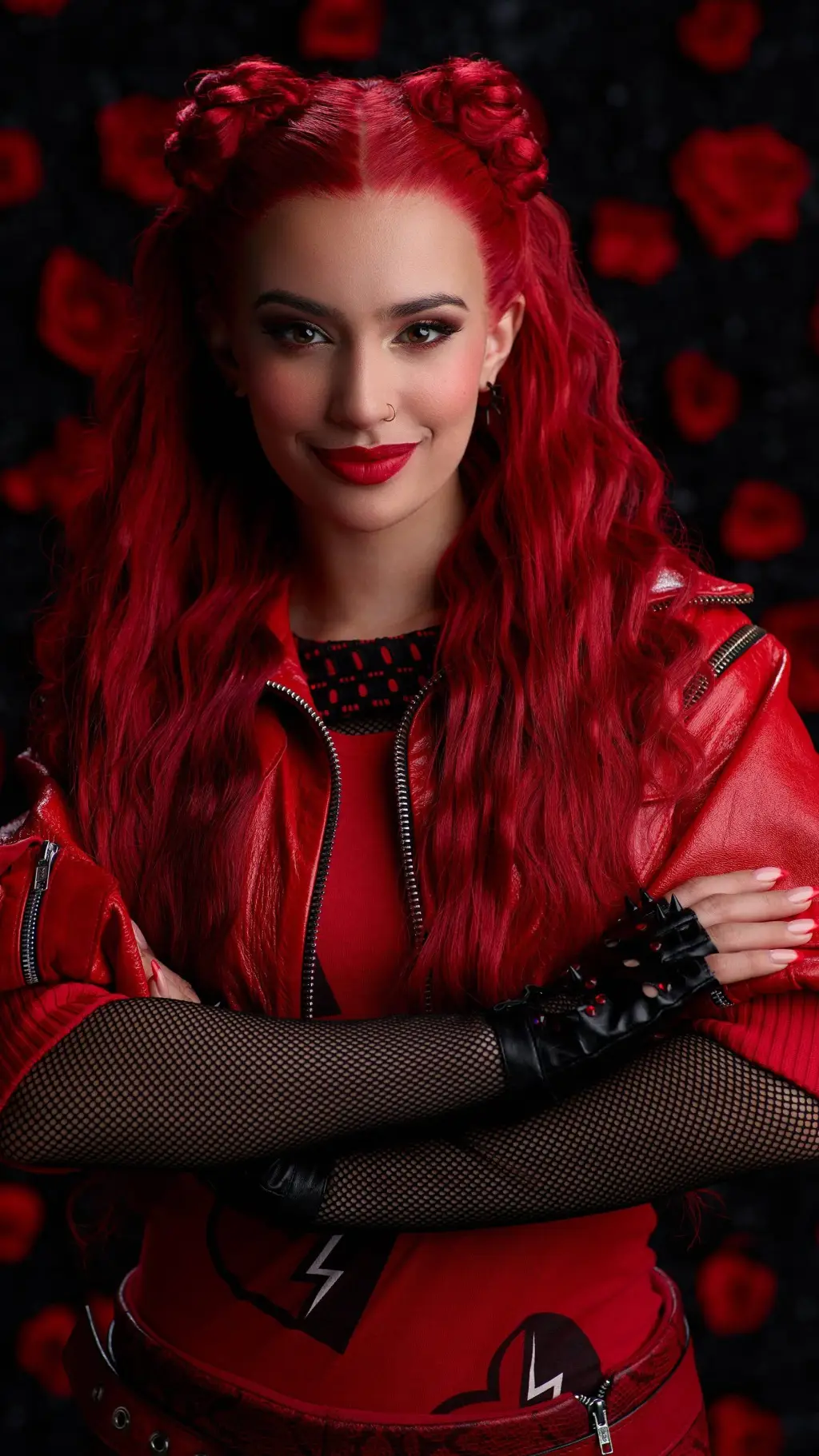 ai character: Red background