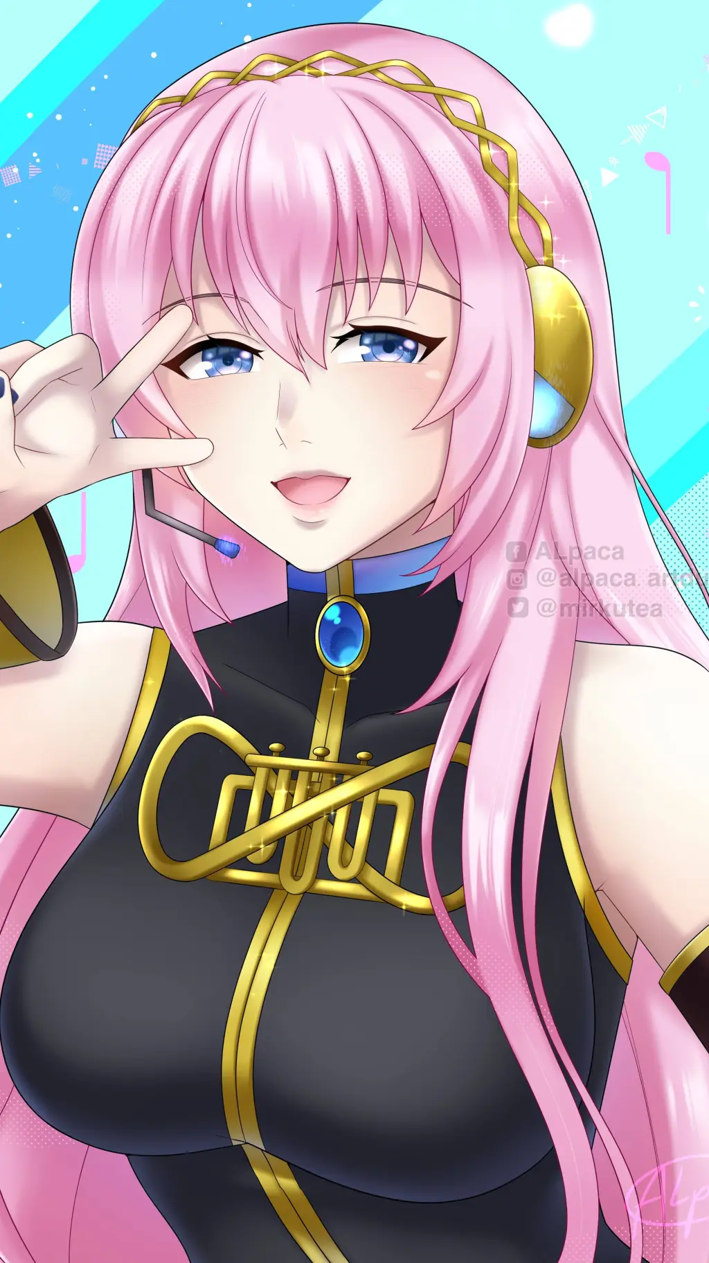 ai character: Megurine Luka background