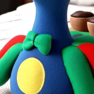 chat with ai character: Peacock plush