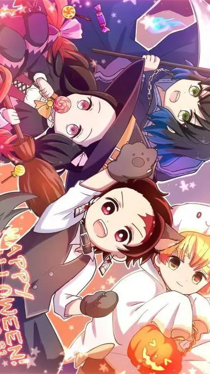 ai character: Ds Halloween party background