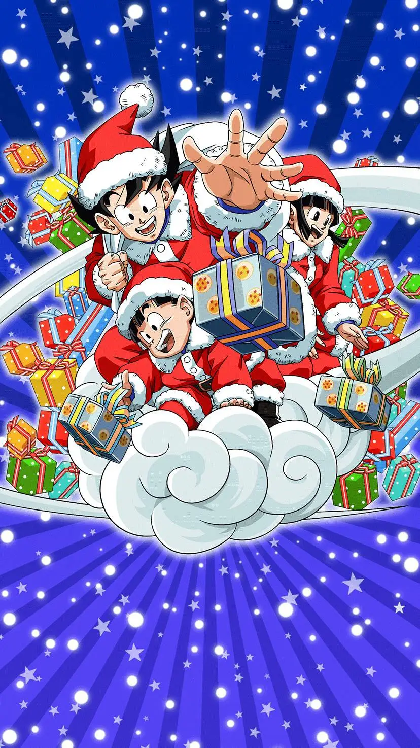 ai character: Dbz Christmas background