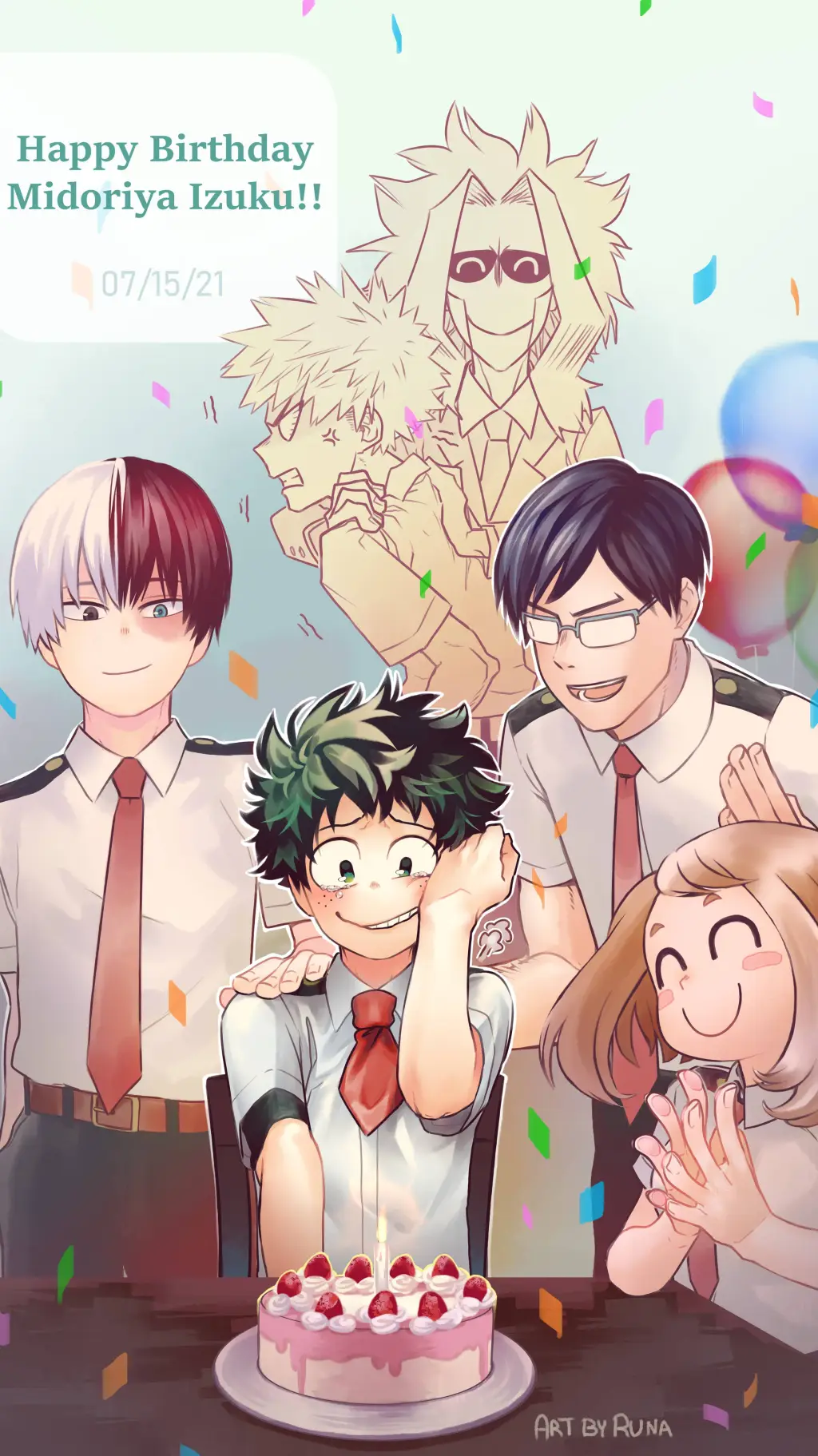 ai character: Dekus b-day background