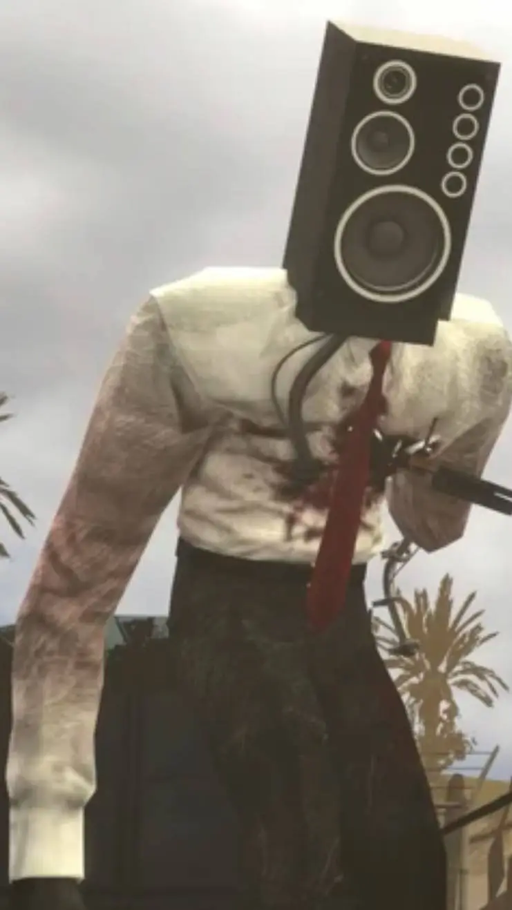 ai character: large speakerman background