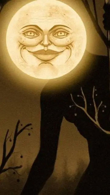 ai character: moon face background