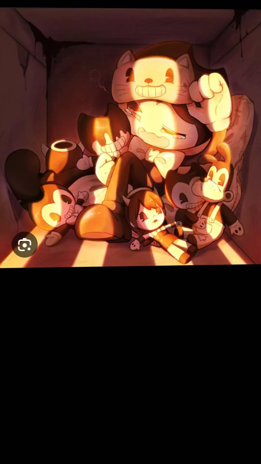 ai character: ☀️🌙🔹bendy🔹🌙☀️ background