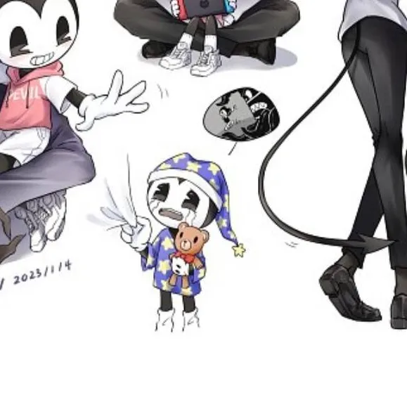 chat with ai character: ☀️🌙🔹bendy🔹🌙☀️