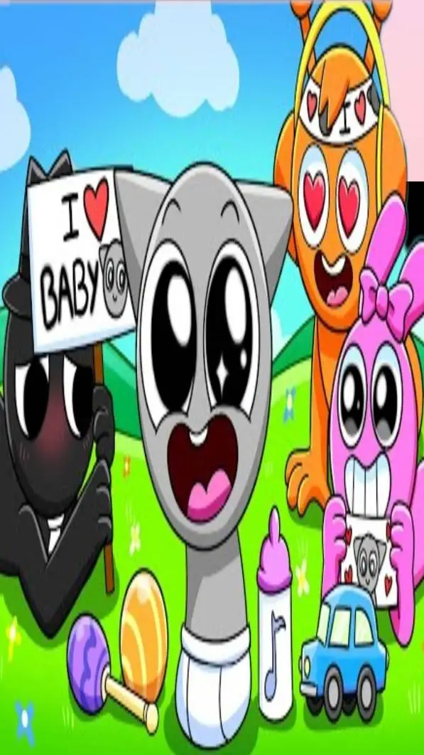 ai character: cute AHHH sprunki background