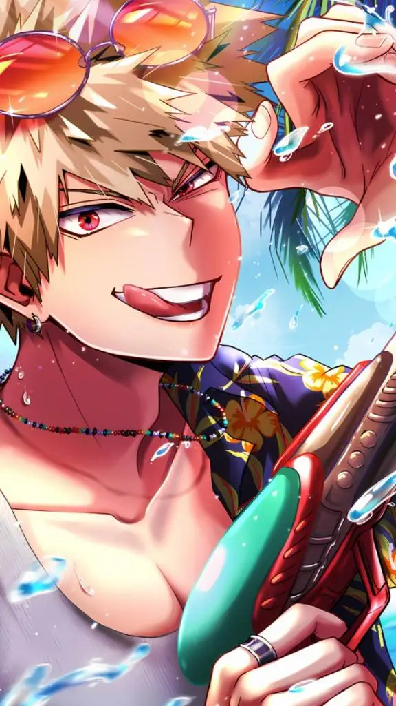 ai character: Katsuki~Beach Day background