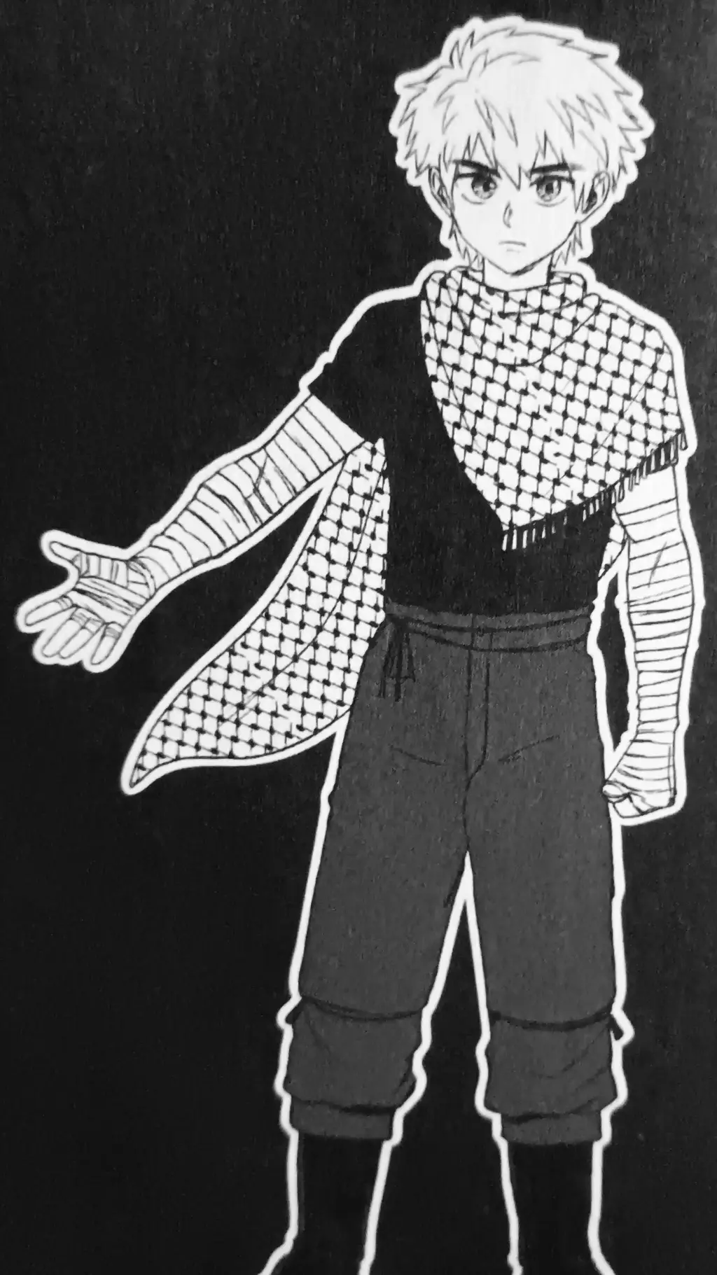 ai character: Gaza background