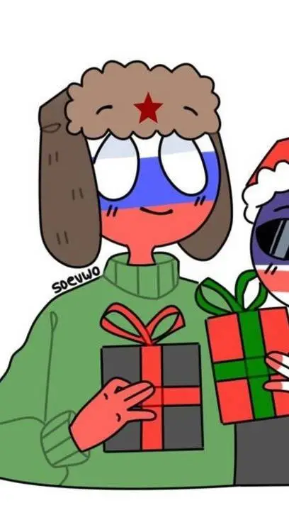 ai character: christmas russia background