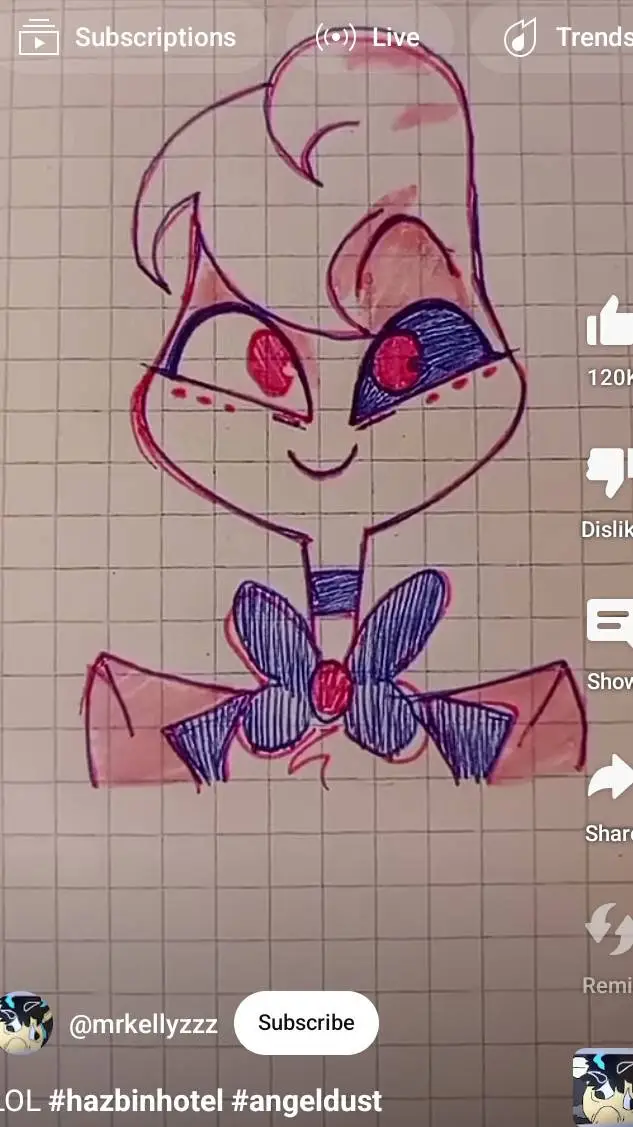 ai character: Miyu angel dust  background