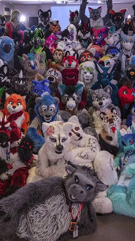 ai character: grupe of furries background