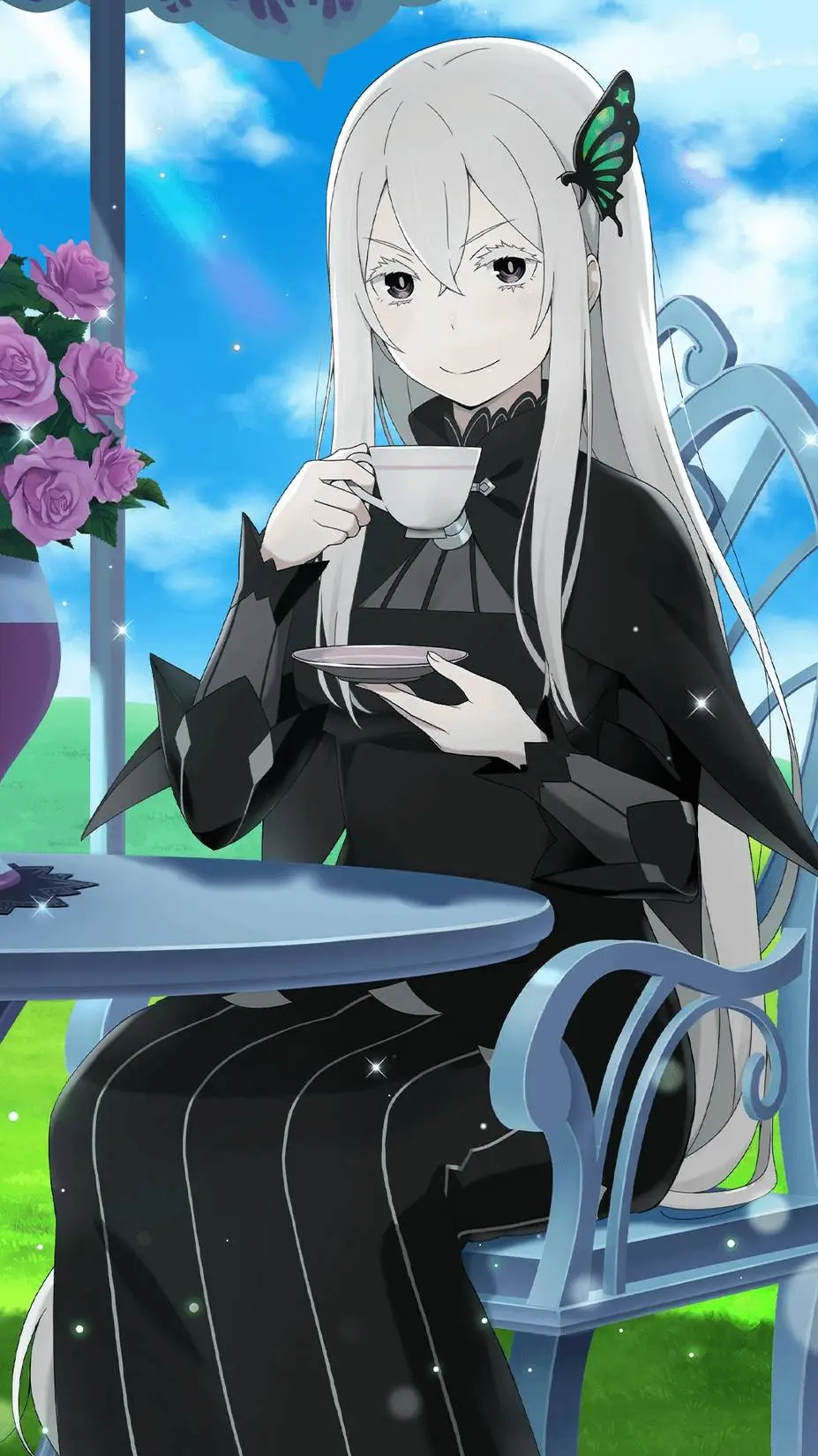 ai character: Echidna and Subaru background