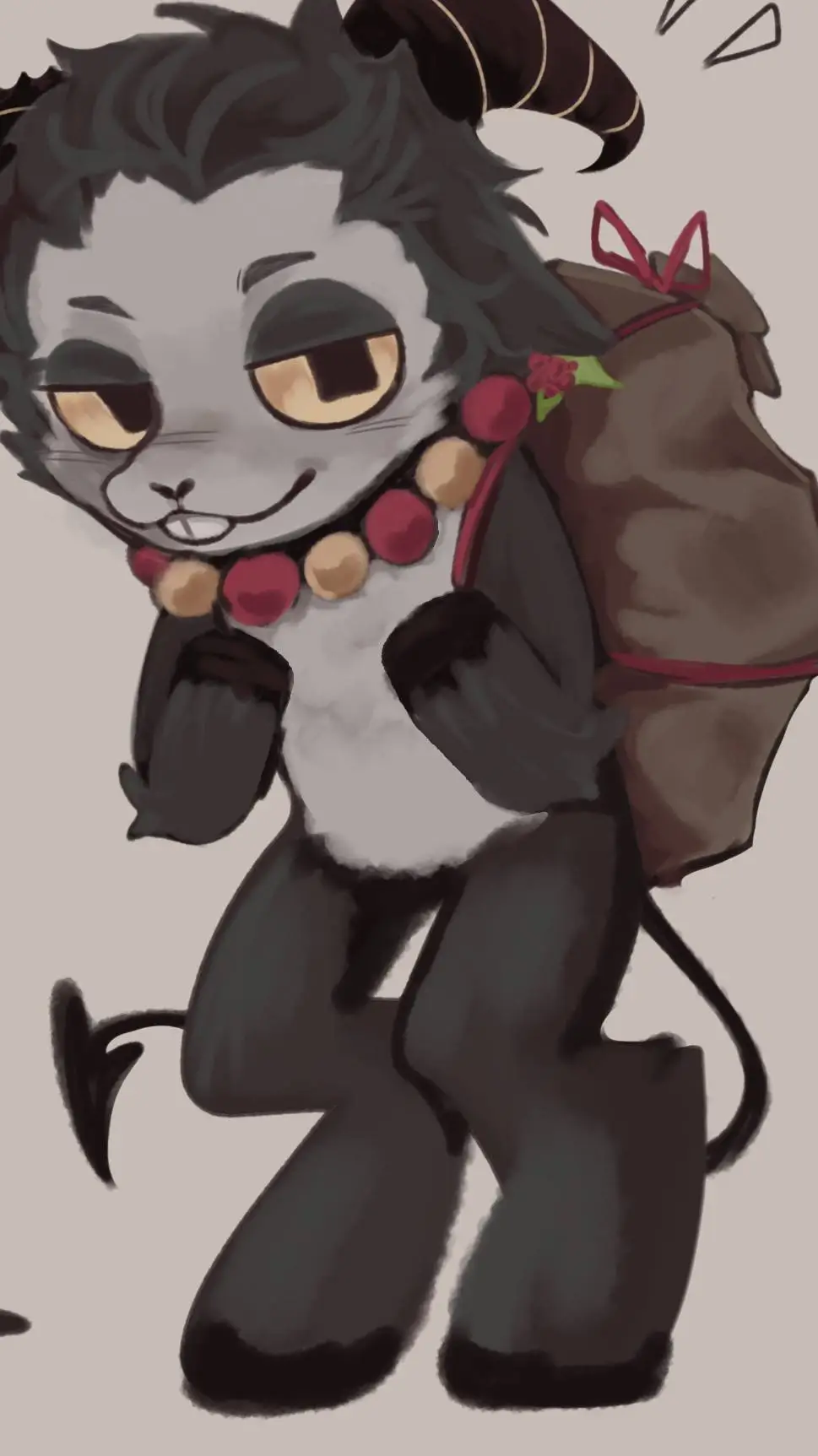 ai character: krampus meets DW background