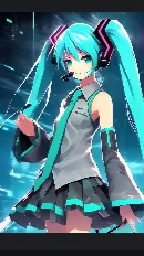 ai character: Miku  background