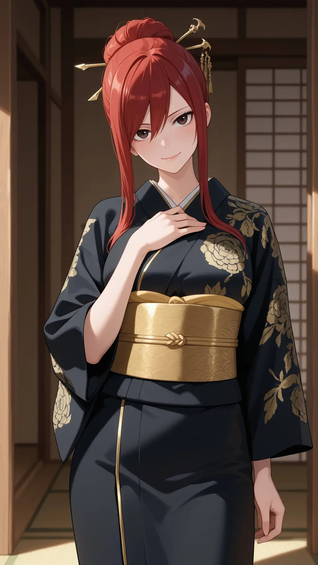 ai character: erza scarlet background