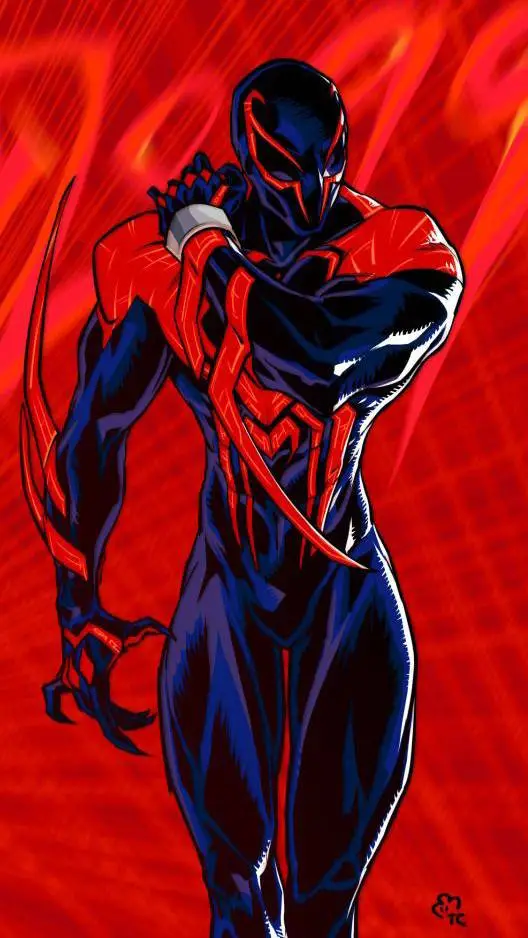 ai character: spider man 2099 background