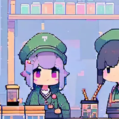 chat with ai character: Boba shop
