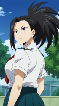 ai character: Momo Yaoyorozu background