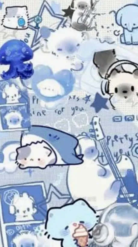 ai character: CUTECORE CHECK IN! background