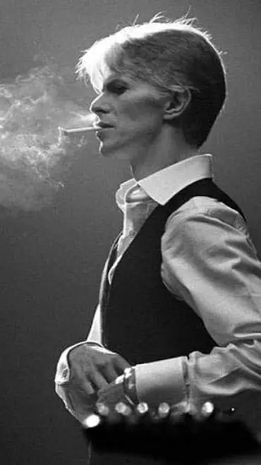 ai character: David Bowie  background