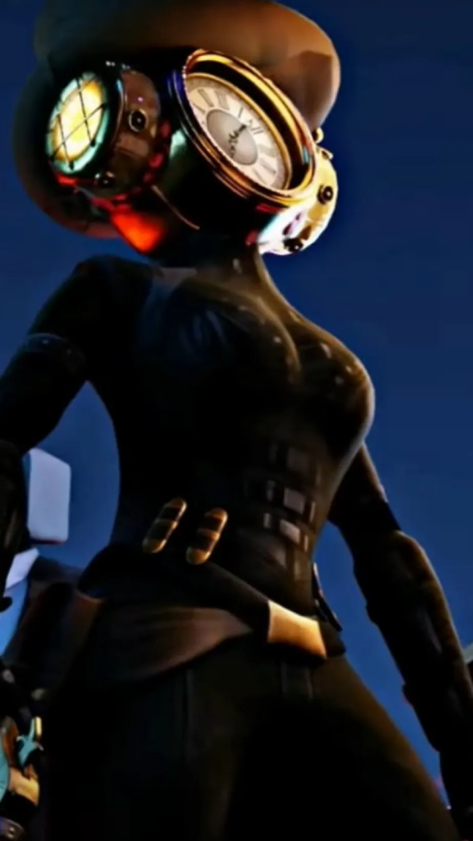 ai character: Clock woman background