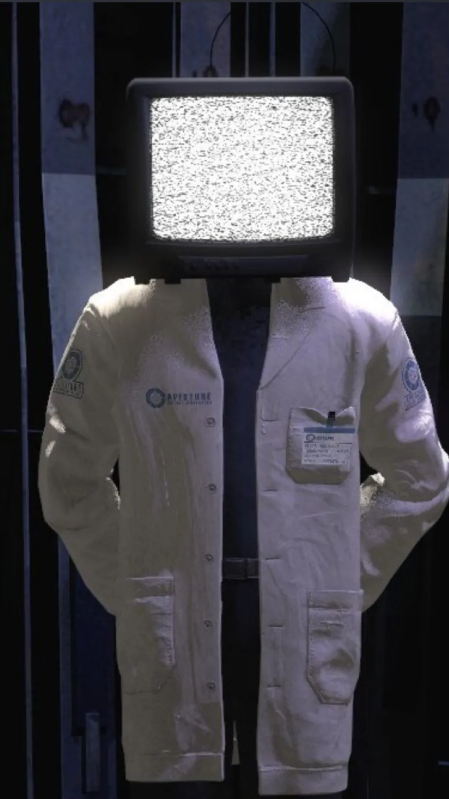 ai character: Scientist, TV man background