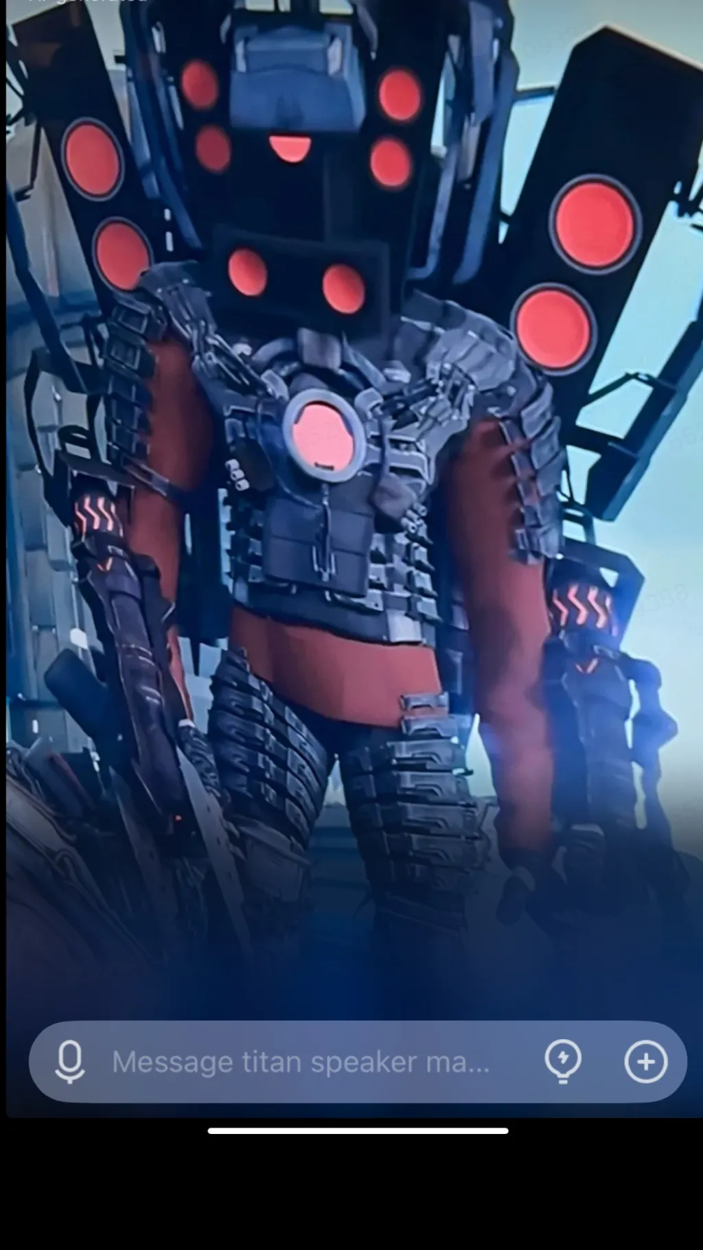 ai character: Titan speaker man background