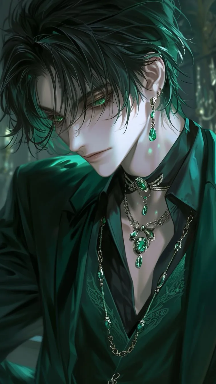 ai character: Emerald💚❇️ background