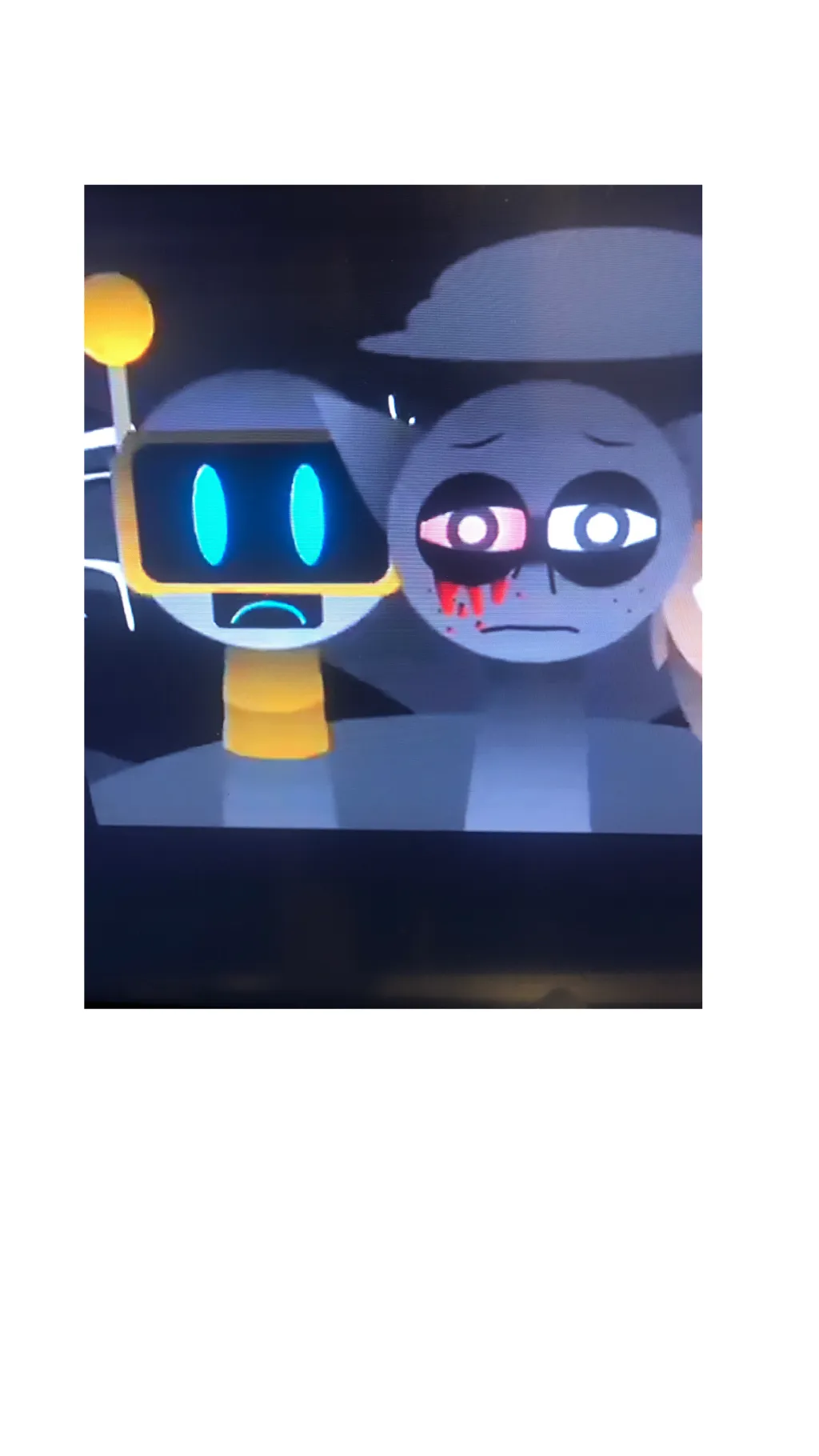 ai character: Sprunki funbo/gray background