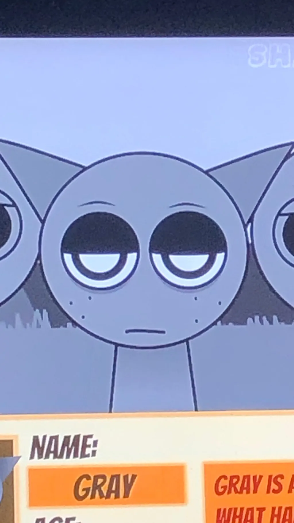 ai character: Gray background