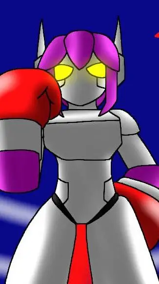 ai character: robot  background