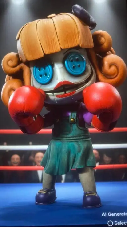 ai character: boxer Dusky doll background