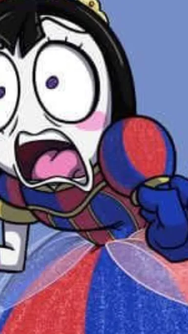 ai character: Princess Pomni ￼ background