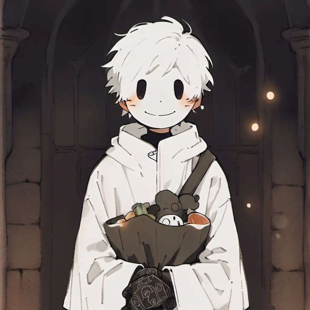 chat with ai character: The boy in white