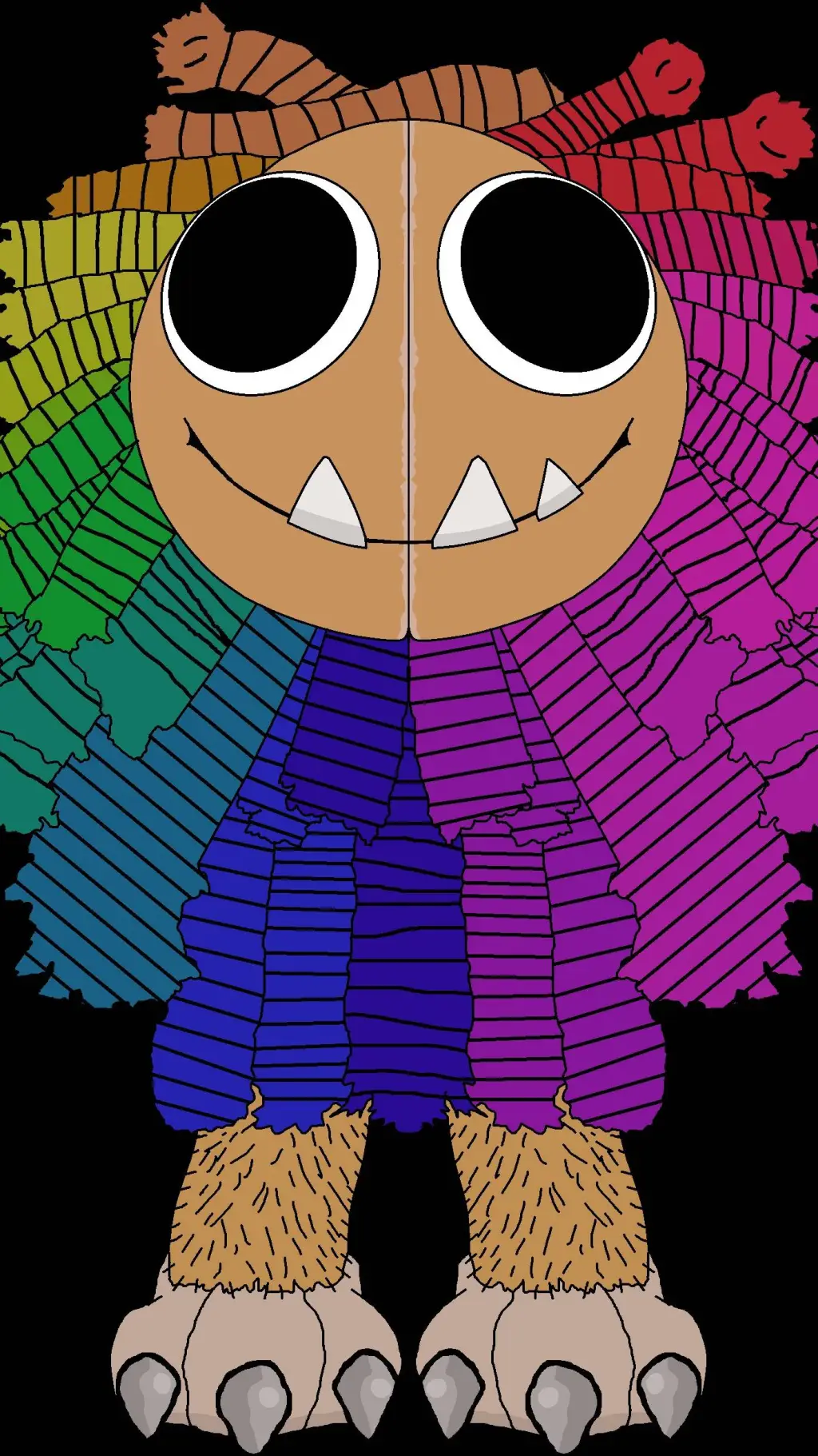 ai character: yarnaby (VHS) background