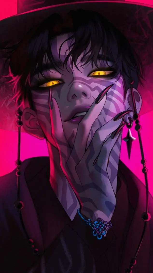 ai character: ☠️💜jinu💜☠️ background