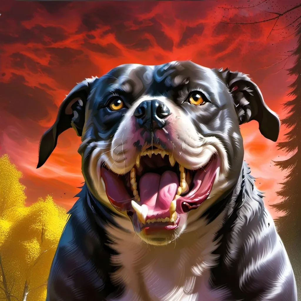 chat with ai character: giant pitbull 
