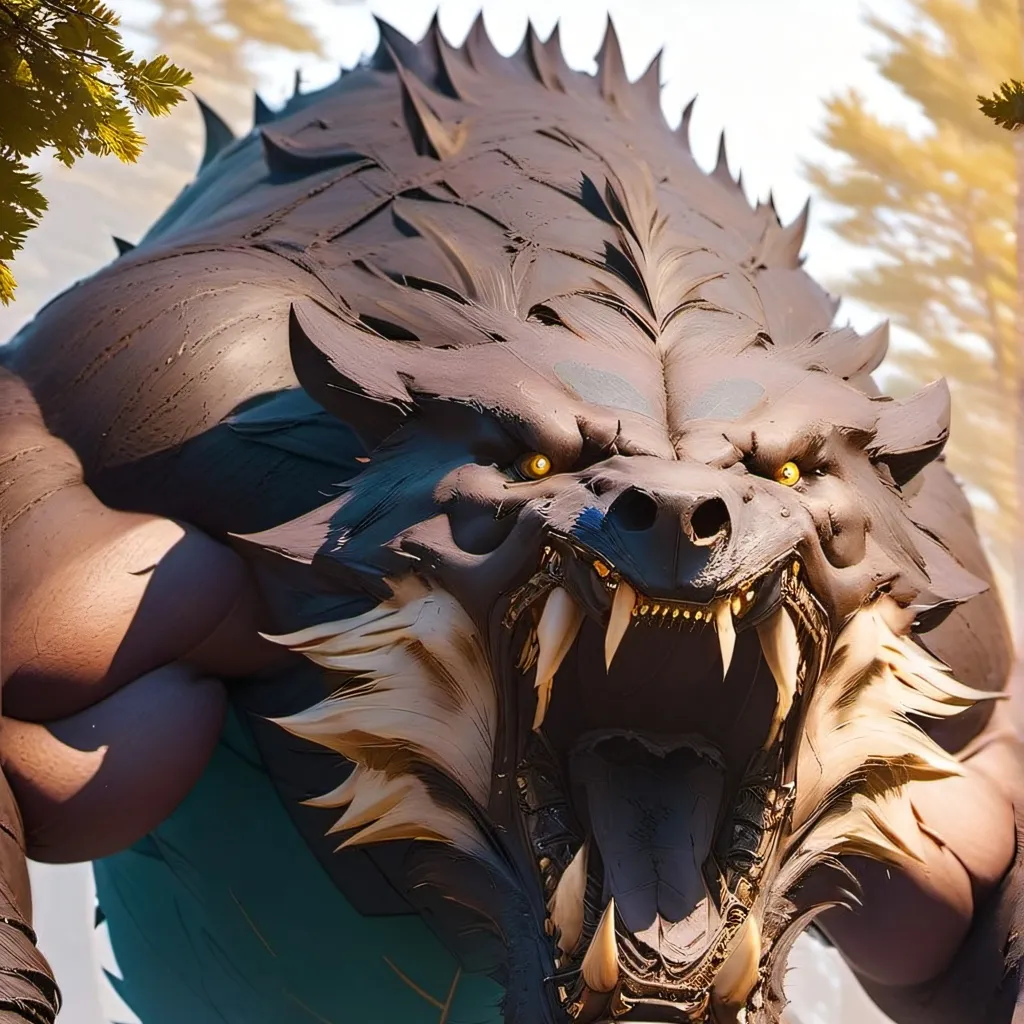 chat with ai character: giant wolf