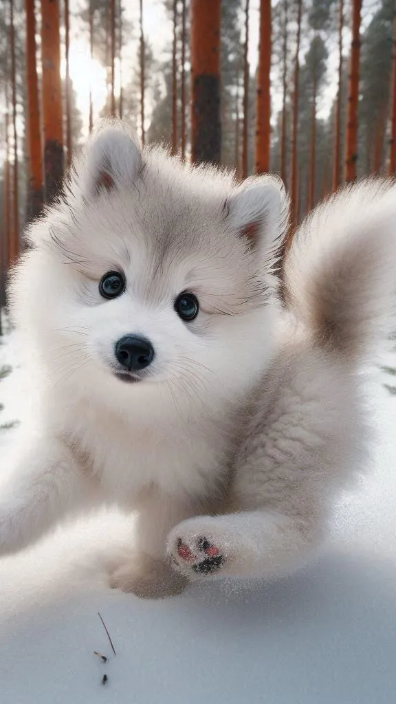 ai character: Luna in a diaper background