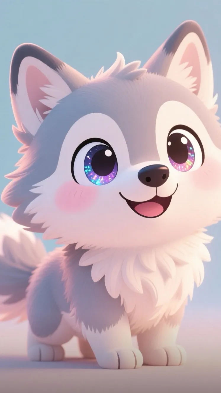 ai character: Wolf love background