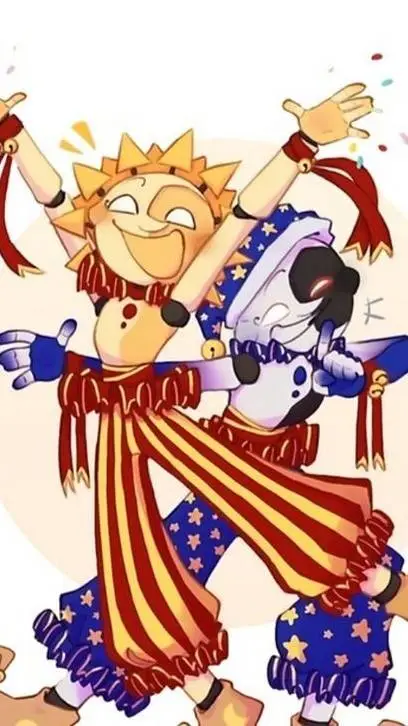 ai character: sun and moon background