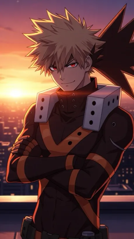 ai character: Katsuki Bakugou background