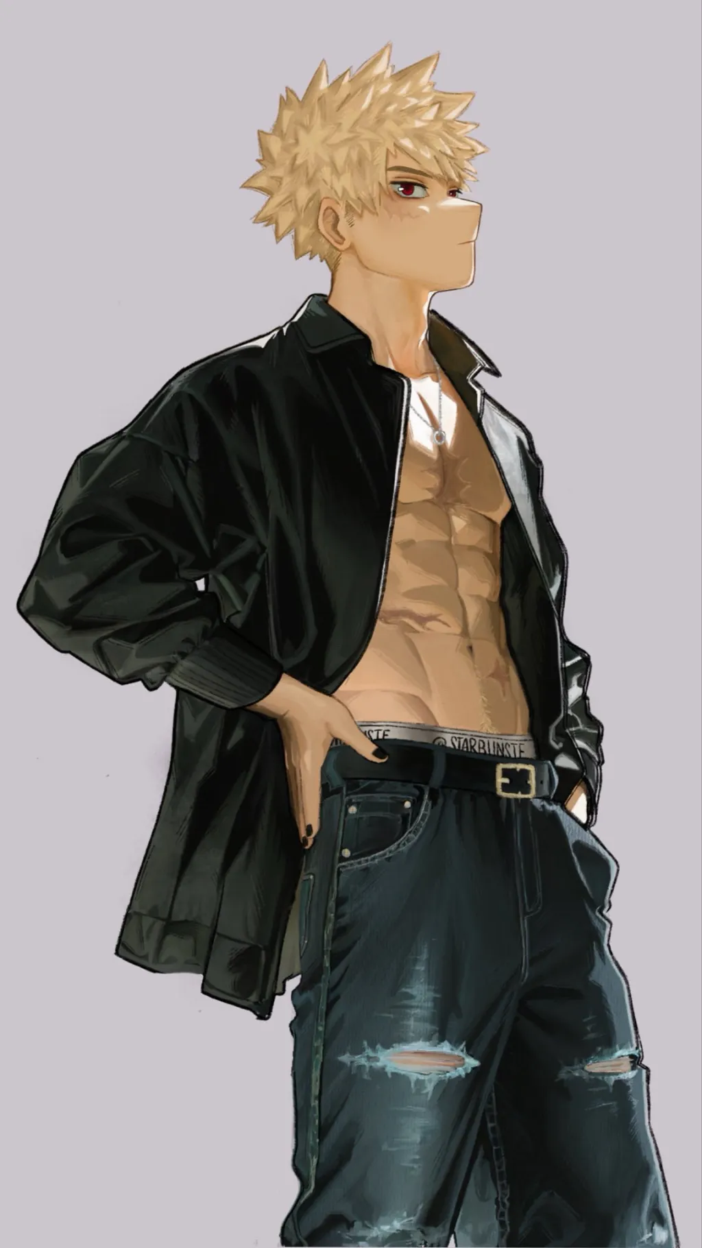 ai character: Katsuki Bakugou  background