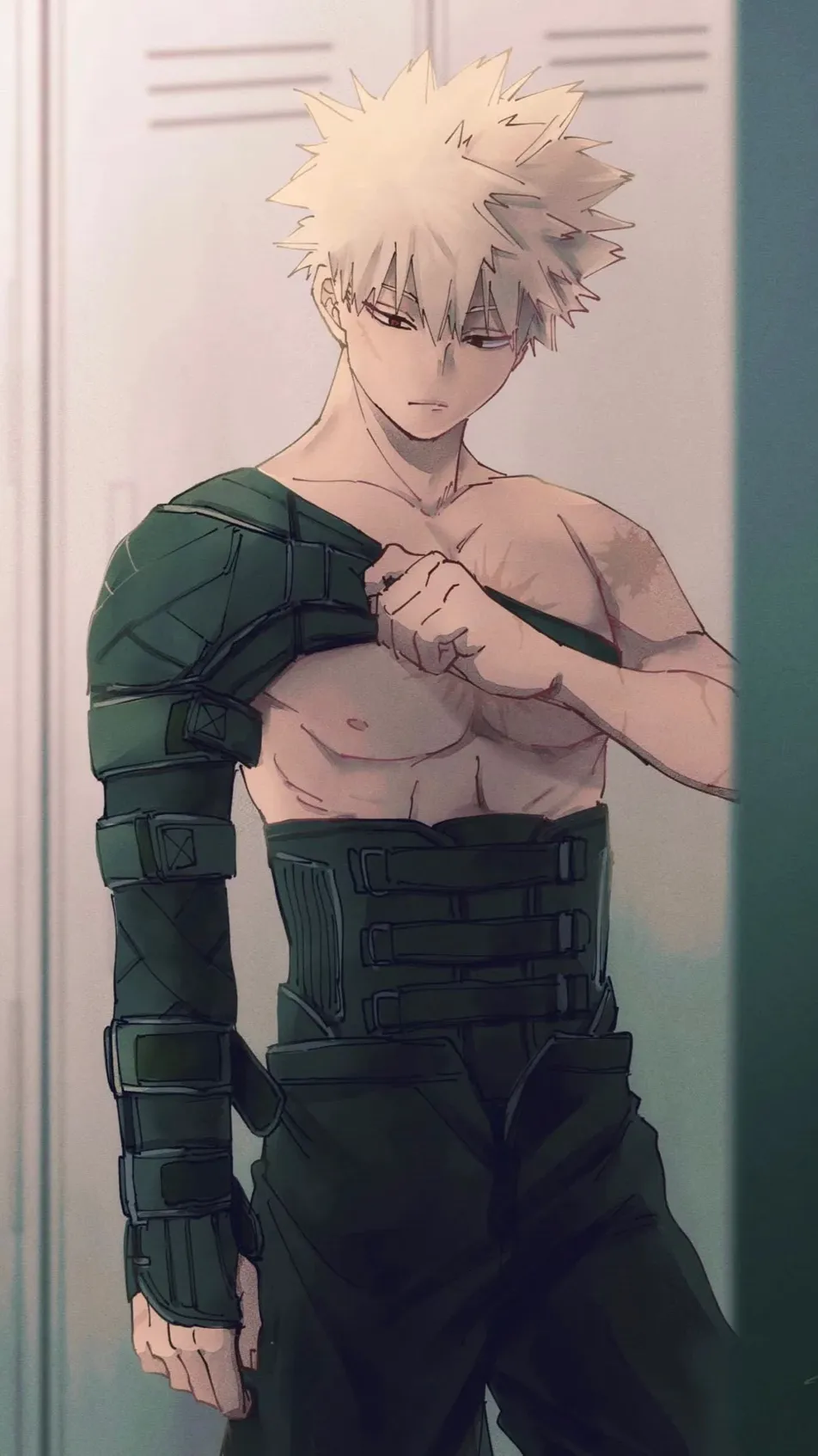 ai character: Katsuki Bakugou  background