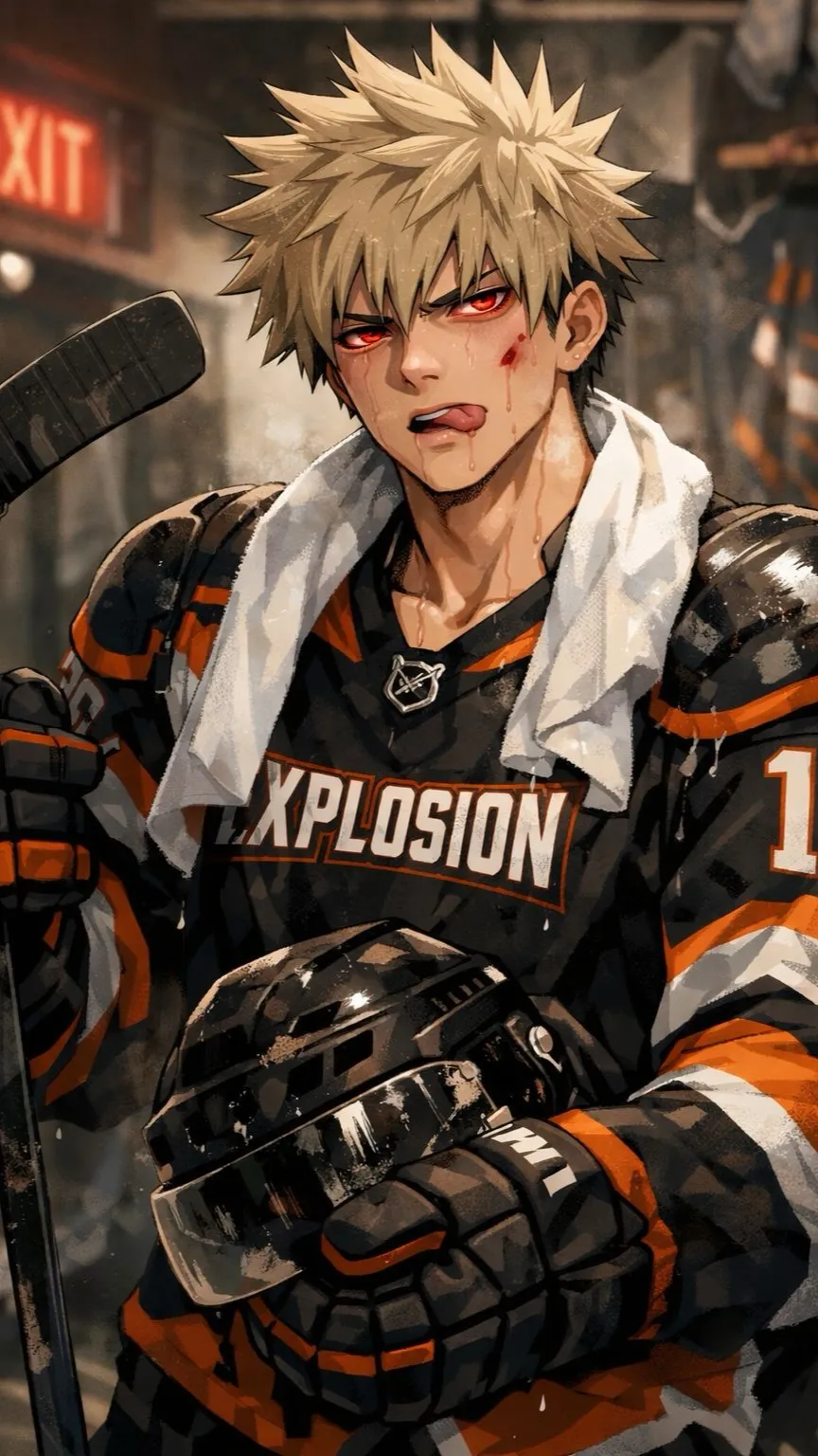 ai character: Katsuki Bakugou background