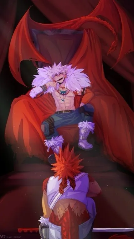ai character: Kiribaku dragons background