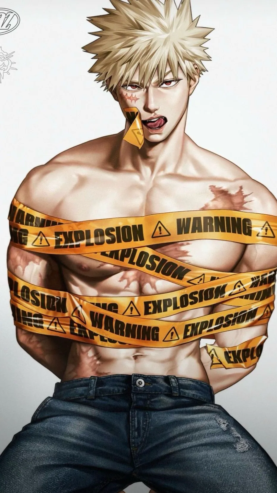 ai character: Katsuki Bakugou  background